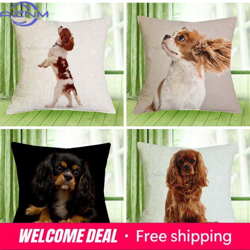 Quality Home Textiles - غطاء وسادة كافالير كينج تشارلز سبانيل