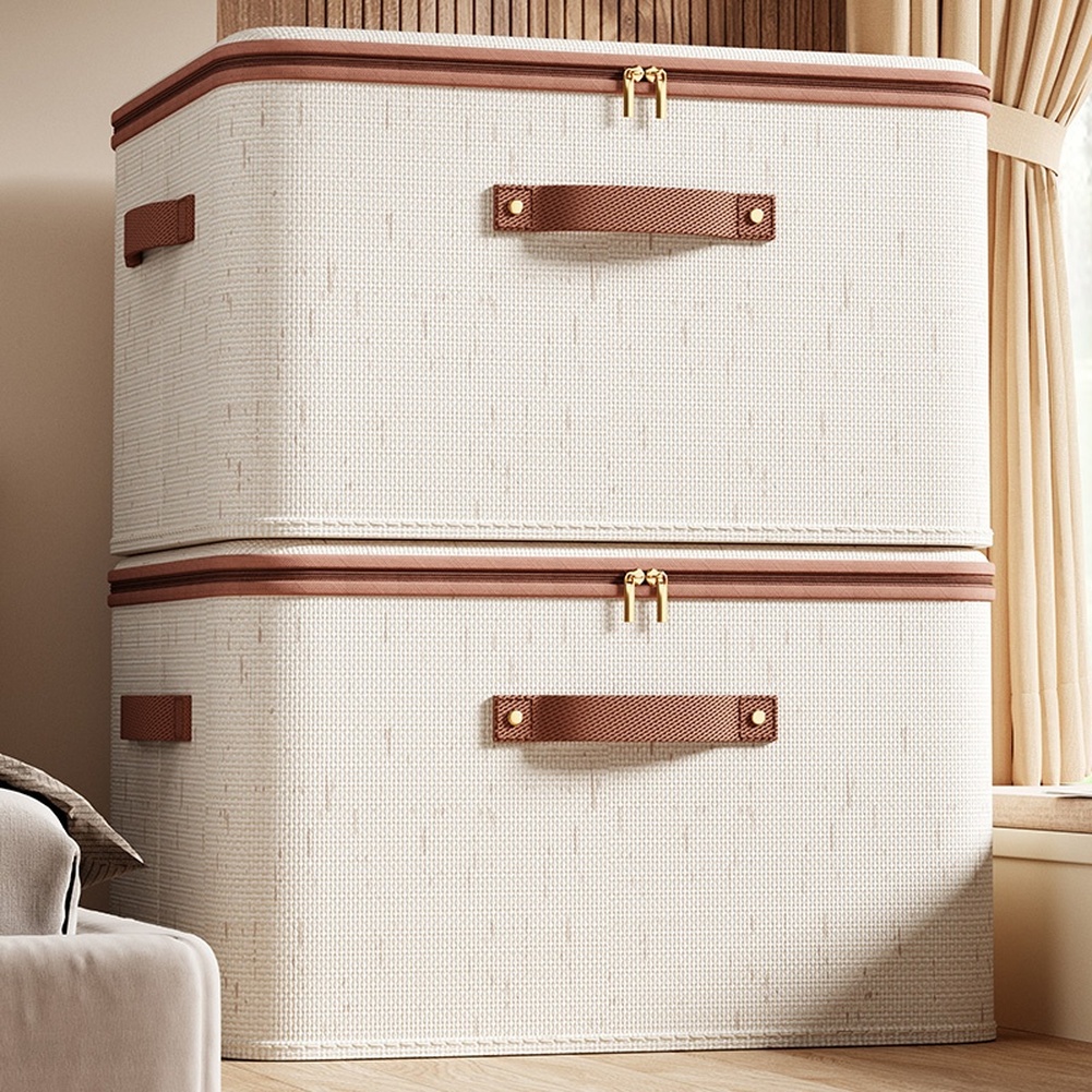 صندوق تخزين قابل للطي مع غطاء  - مراجعة Linum Home Textiles وسعره