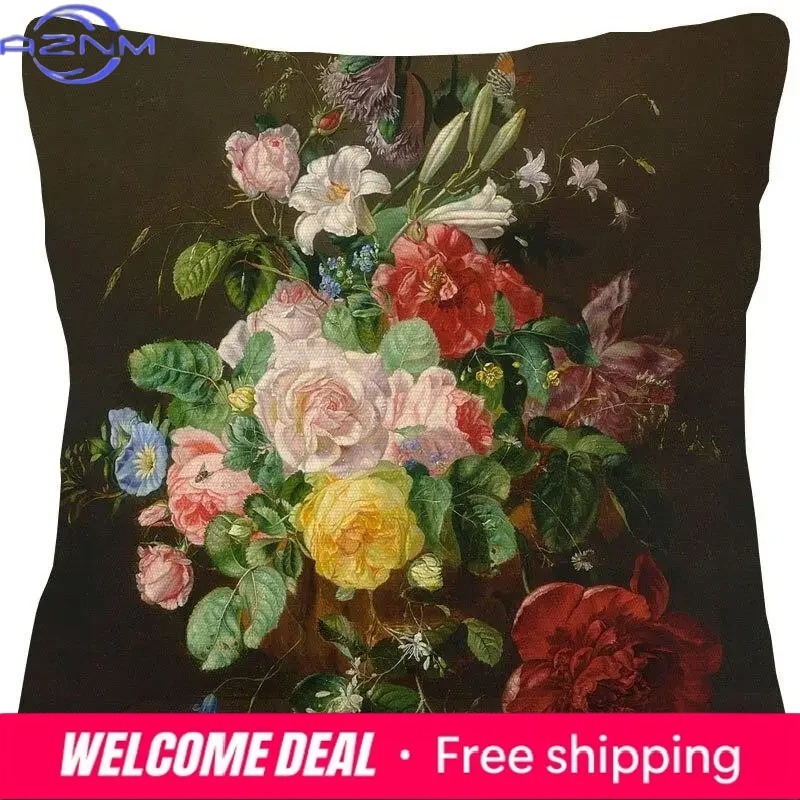 غطاء وسادة مزين برسومات زهور م - مراجعة Quality Home Textiles وسعره