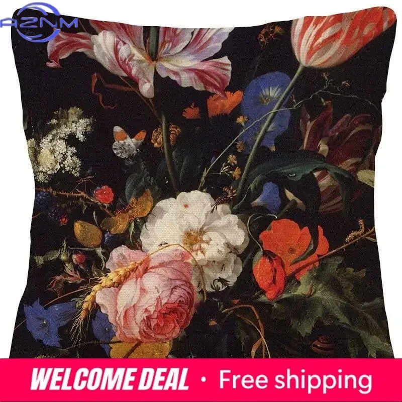 غطاء وسادة مزين برسومات زهور م - مراجعة Quality Home Textiles وسعره