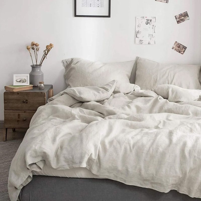 غطاء لحاف سرير من الكتان 100%، - مراجعة Quality Home Textiles وسعره