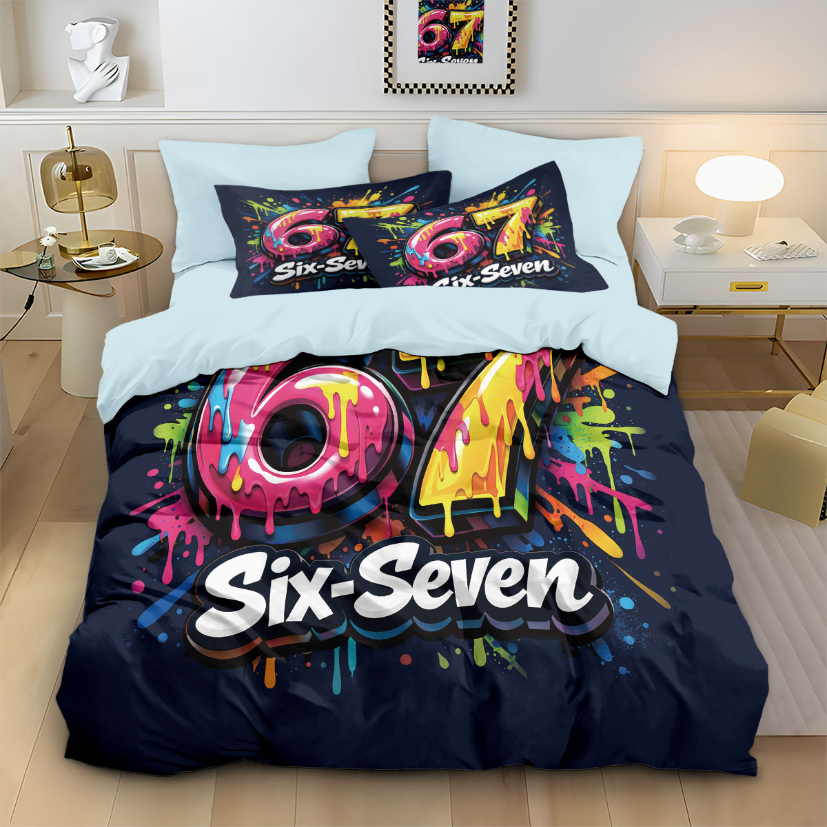 طقم غطاء لحاف بدون حشوة مطبوع  - مراجعة Home Textiles Bedding وسعره