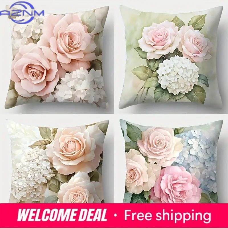 أغطية وسائد مزينة بالورود واله - مراجعة Quality Home Textiles وسعره