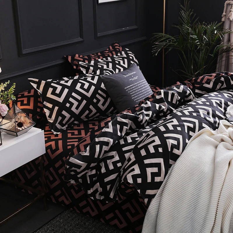طقم لحاف سرير فاخر مع غطاء وسا - مراجعة Home Textiles Bedding وسعره