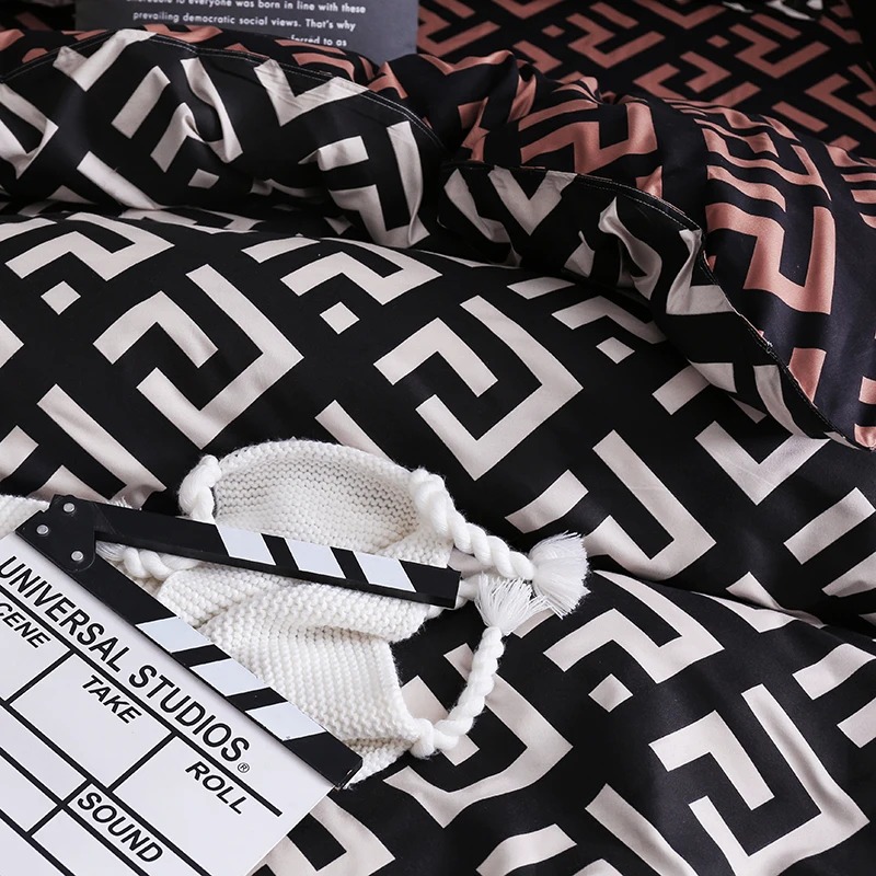 طقم لحاف سرير فاخر مع غطاء وسا - مراجعة Home Textiles Bedding وسعره