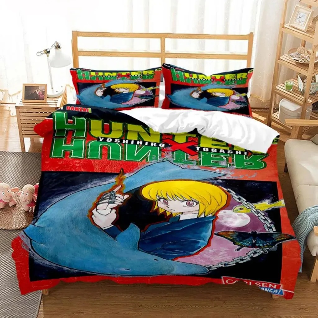ثلاثية الأبعاد طباعة أنيمي هنت - مراجعة Home Textiles Bedding وسعره