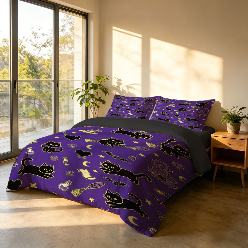 طقم مفروشات سرير بتصميم قطة سو - مراجعة Home Textiles Bedding وسعره